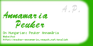 annamaria peuker business card